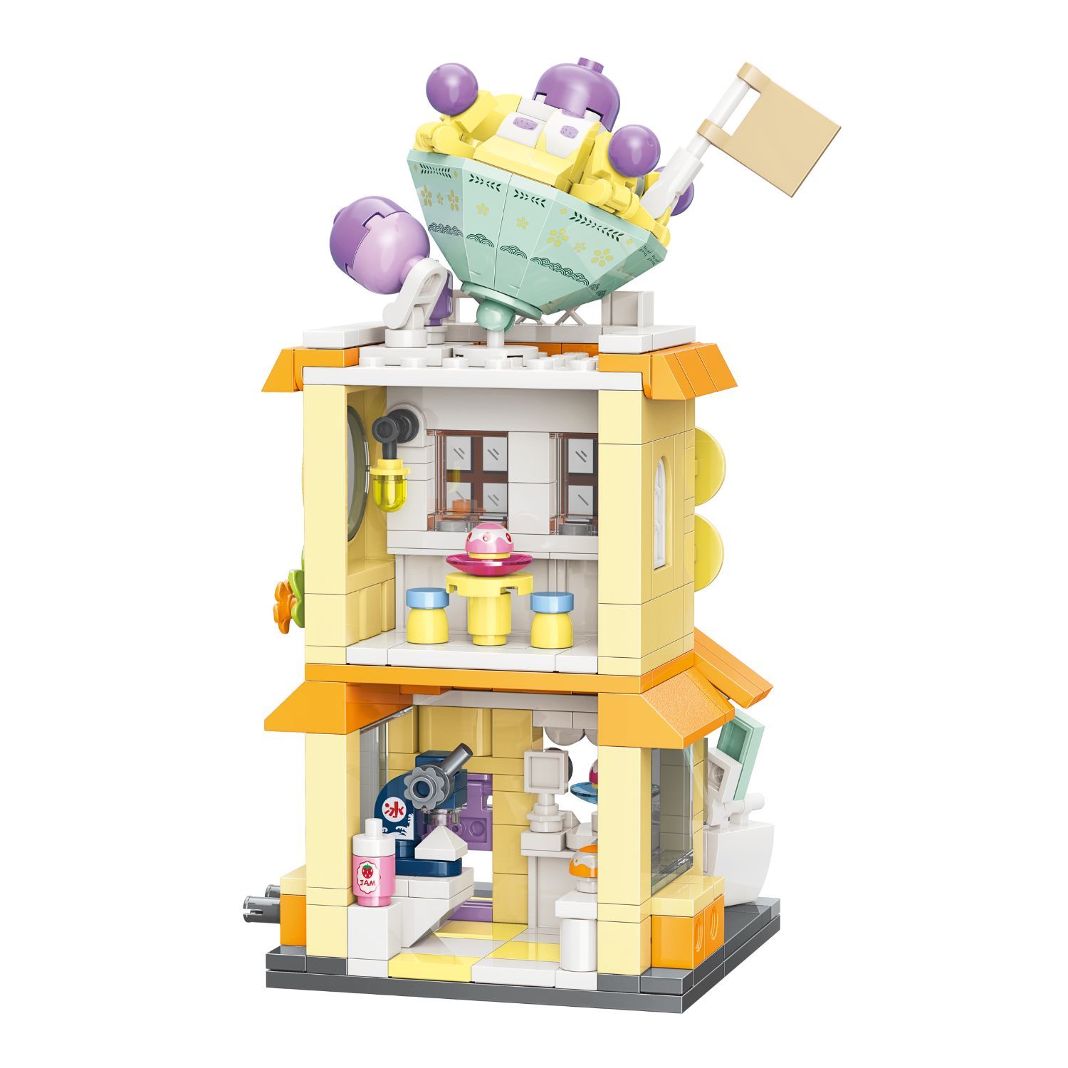 Đồ Chơi Lắp Ráp KEEPPLEY City Corner Taro Smoothie Shop Building Blocks K28026