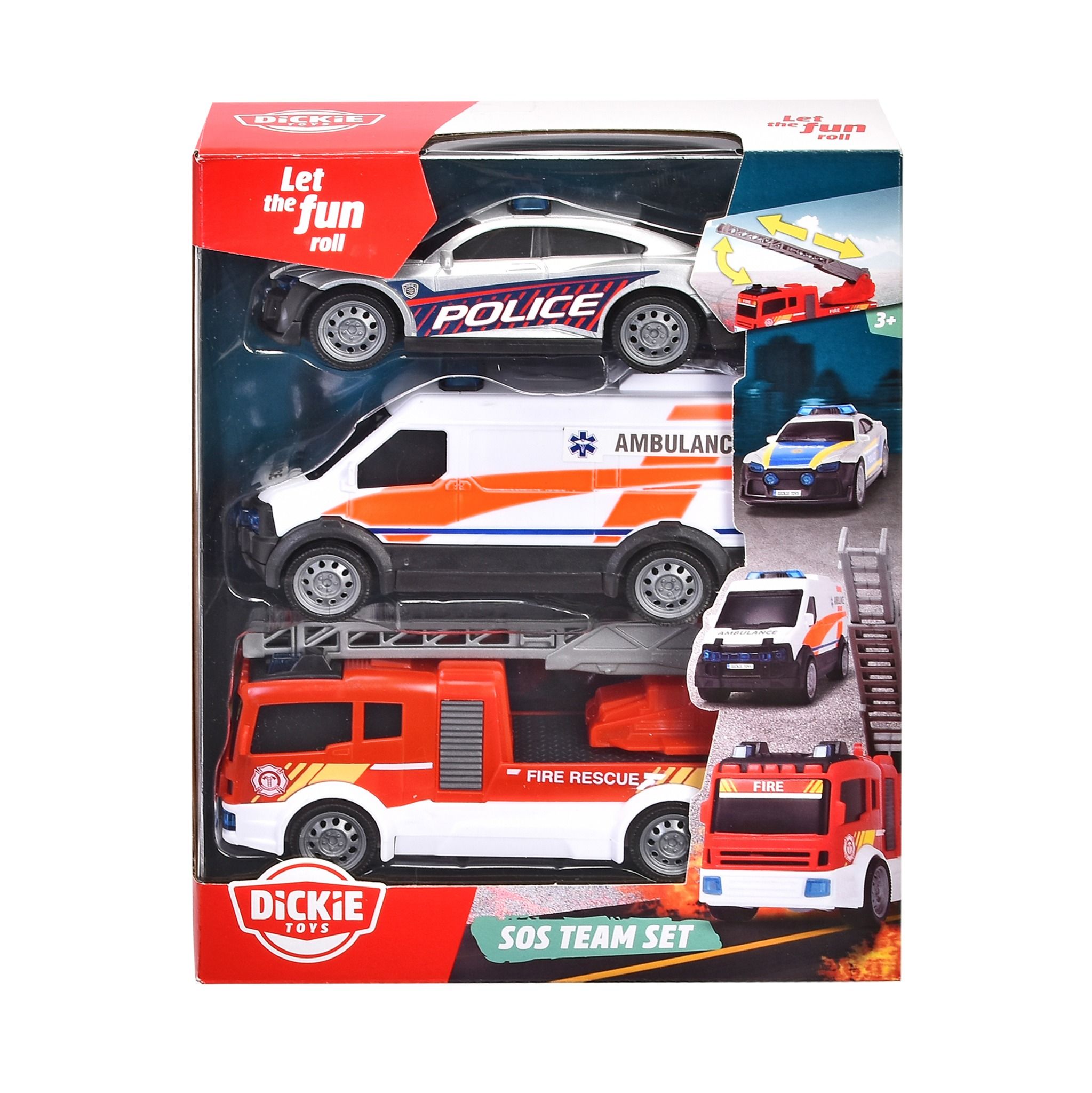 203712015038 Bộ 3 Đồ Chơi Xe Cứu Hộ DICKIE TOYS SOS Team Set