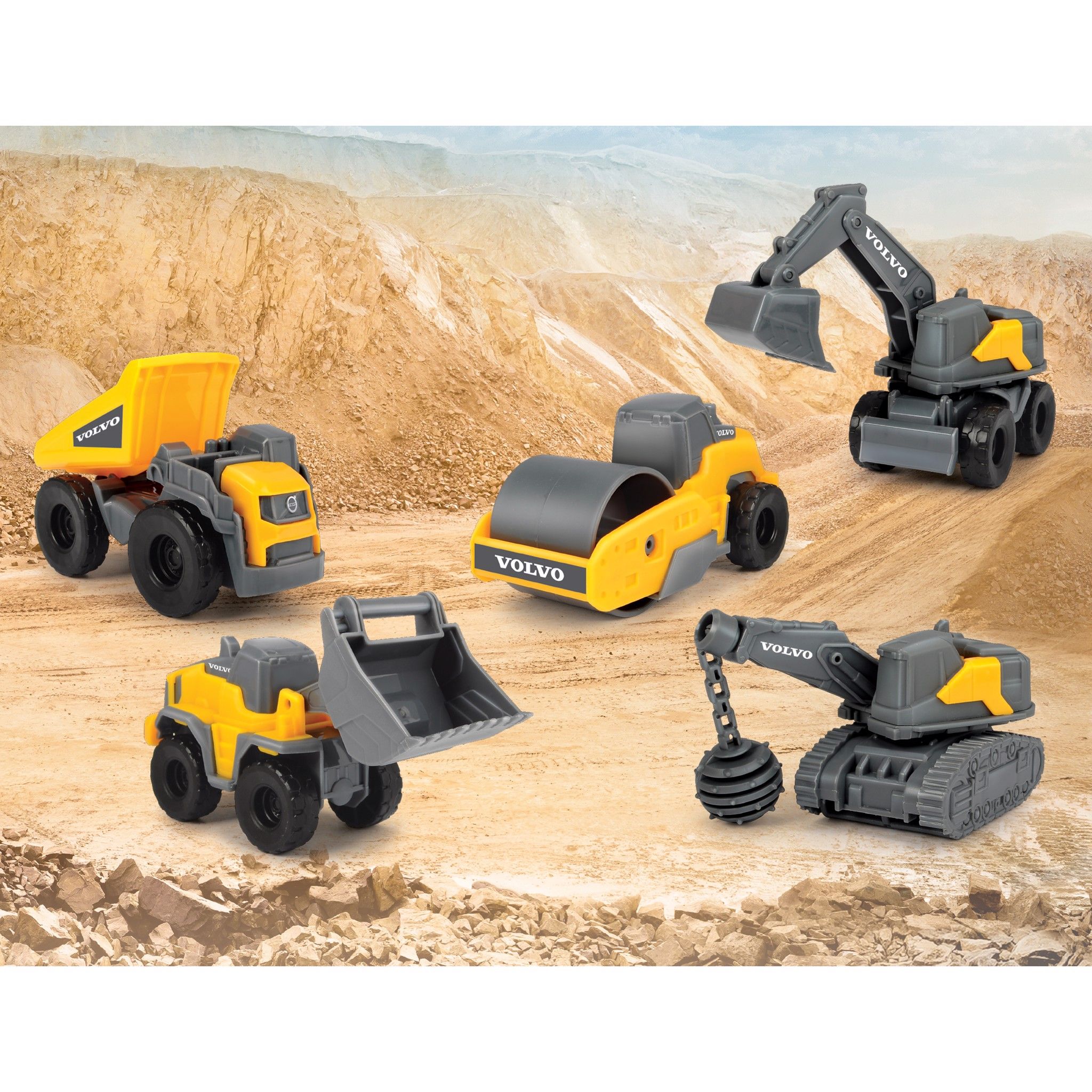 203722008 Bộ Đồ Chơi Xe Xây Dựng DICKIE TOYS Volvo Micro Workers