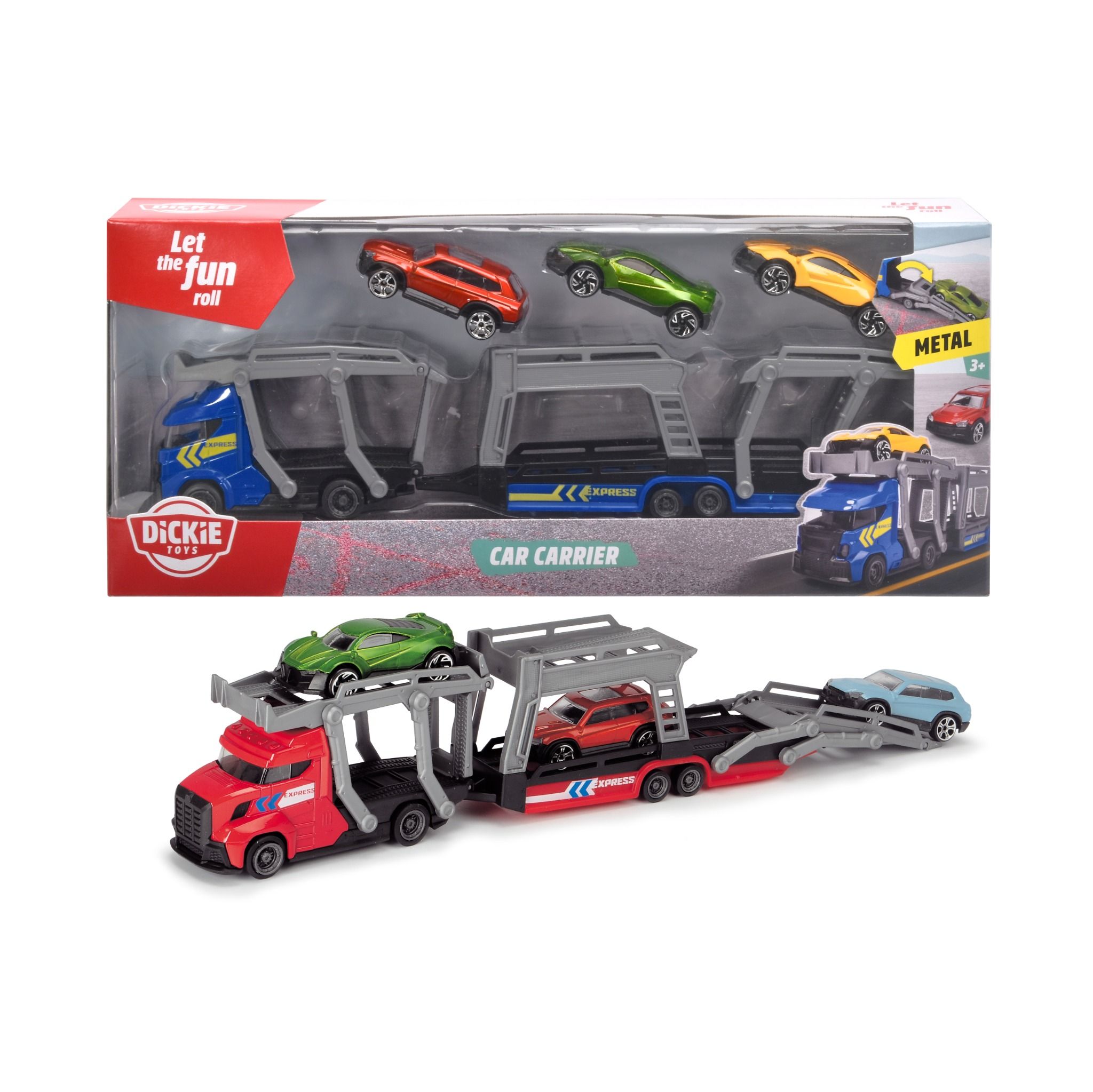 203745008 Bộ Đồ Chơi Xe Kéo Kèm 3 Ô Tô DICKIE TOYS Car Carrier