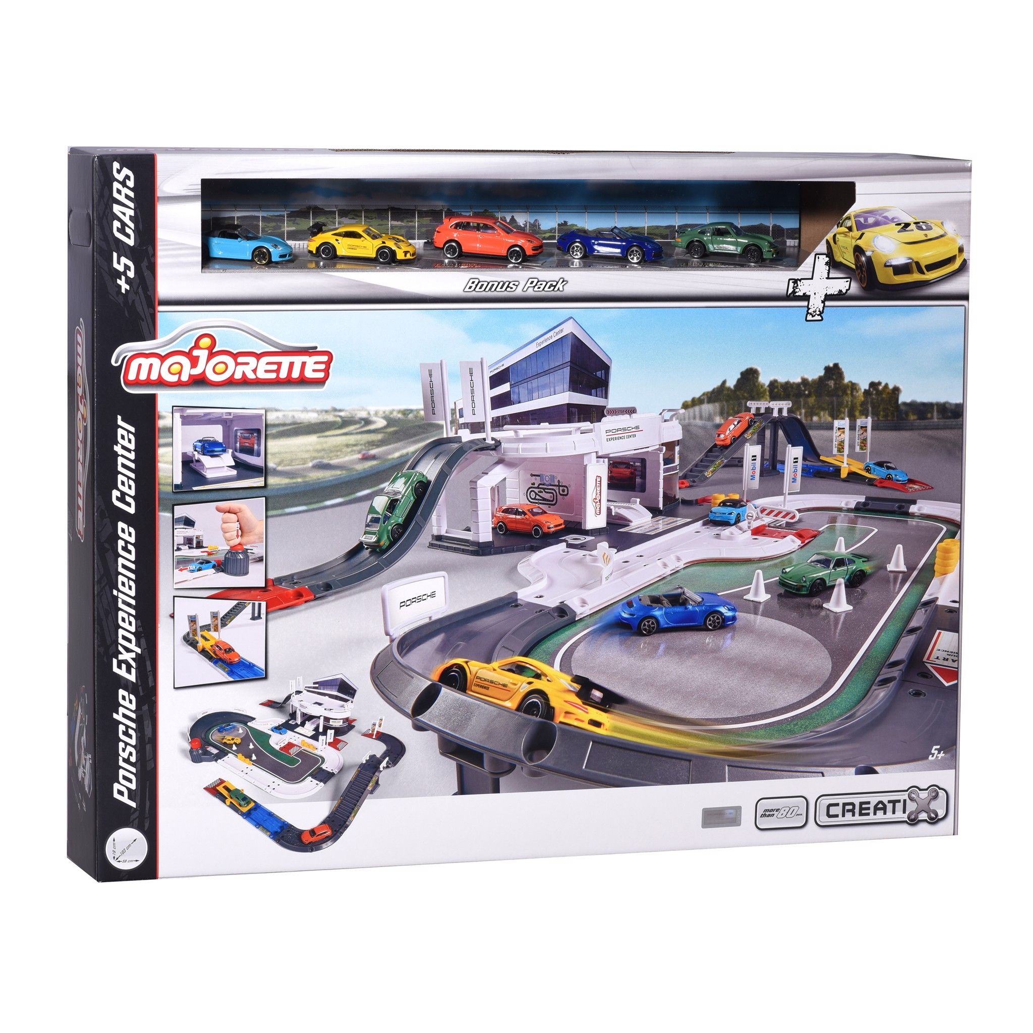 212050029 Bộ Đồ Chơi Mô Hình Trạm Xe MAJORETTE Porsche Experience Center + 5 Cars