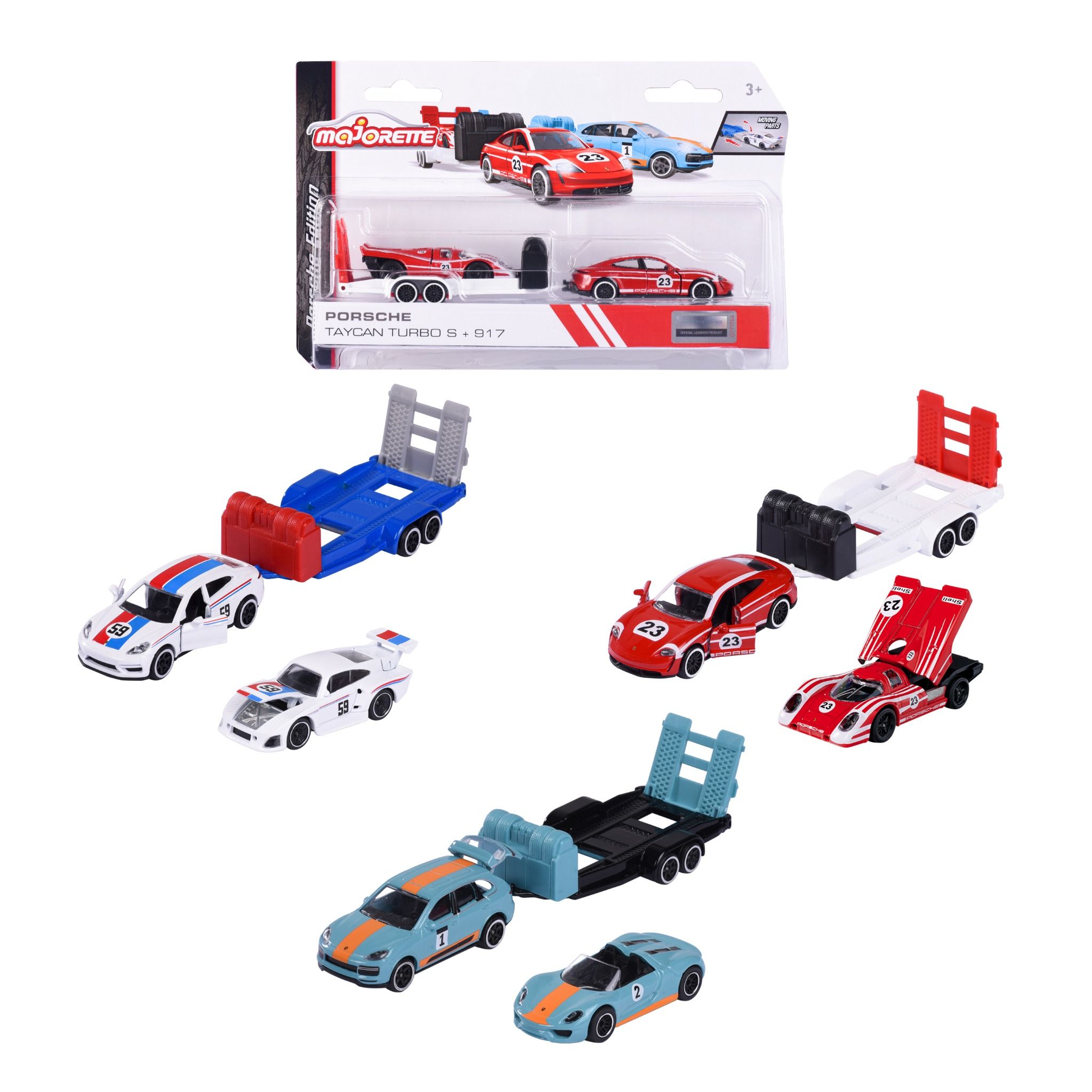 212053112 Xe Mô Hình MAJORETTE Porsche Motorsport Race Trailer