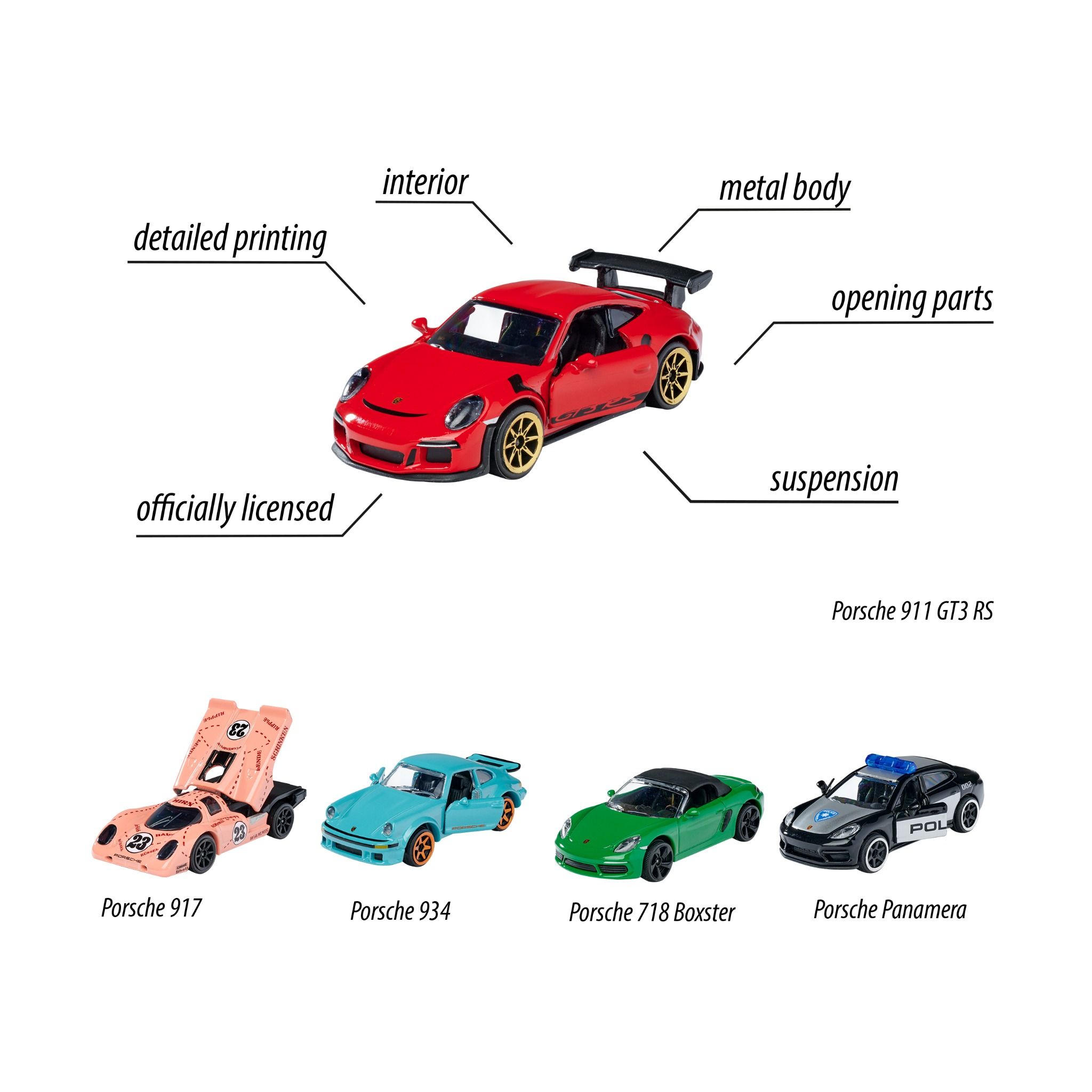 212053171 Bộ 5 Xe Mô Hình MAJORETTE Porsche 5 Pieces Giftpack