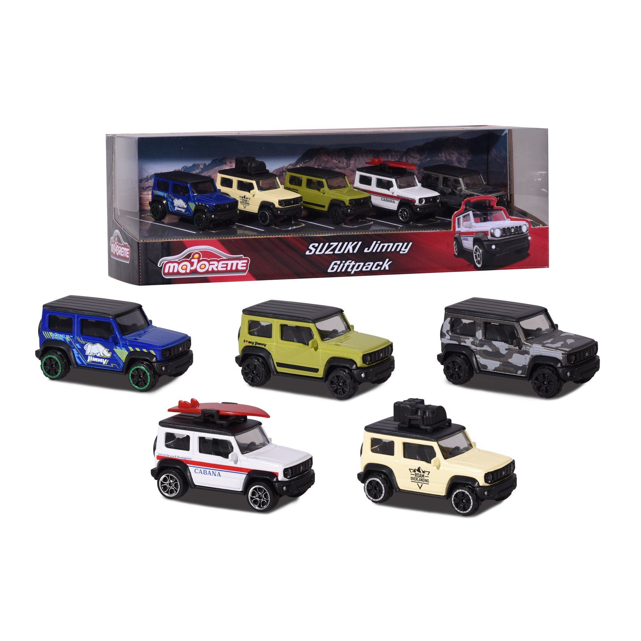 212053177 Bộ 5 Xe Mô Hình MAJORETTE Suzuki Jimny 5 Pieces Giftpack