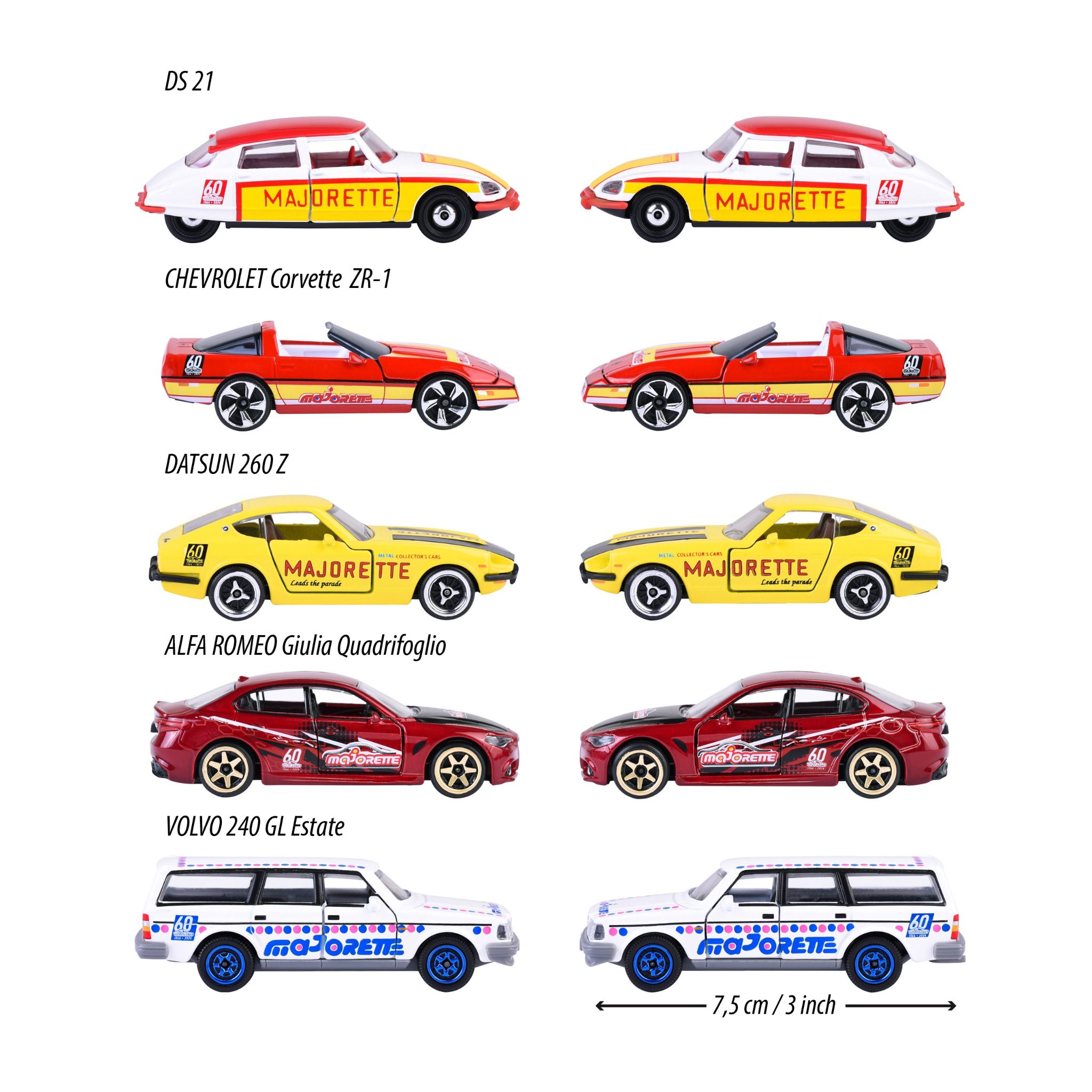 212054101 Bộ 5 Xe Mô Hình MAJORETTE Anniversary Edition 5 Pieces Giftpack