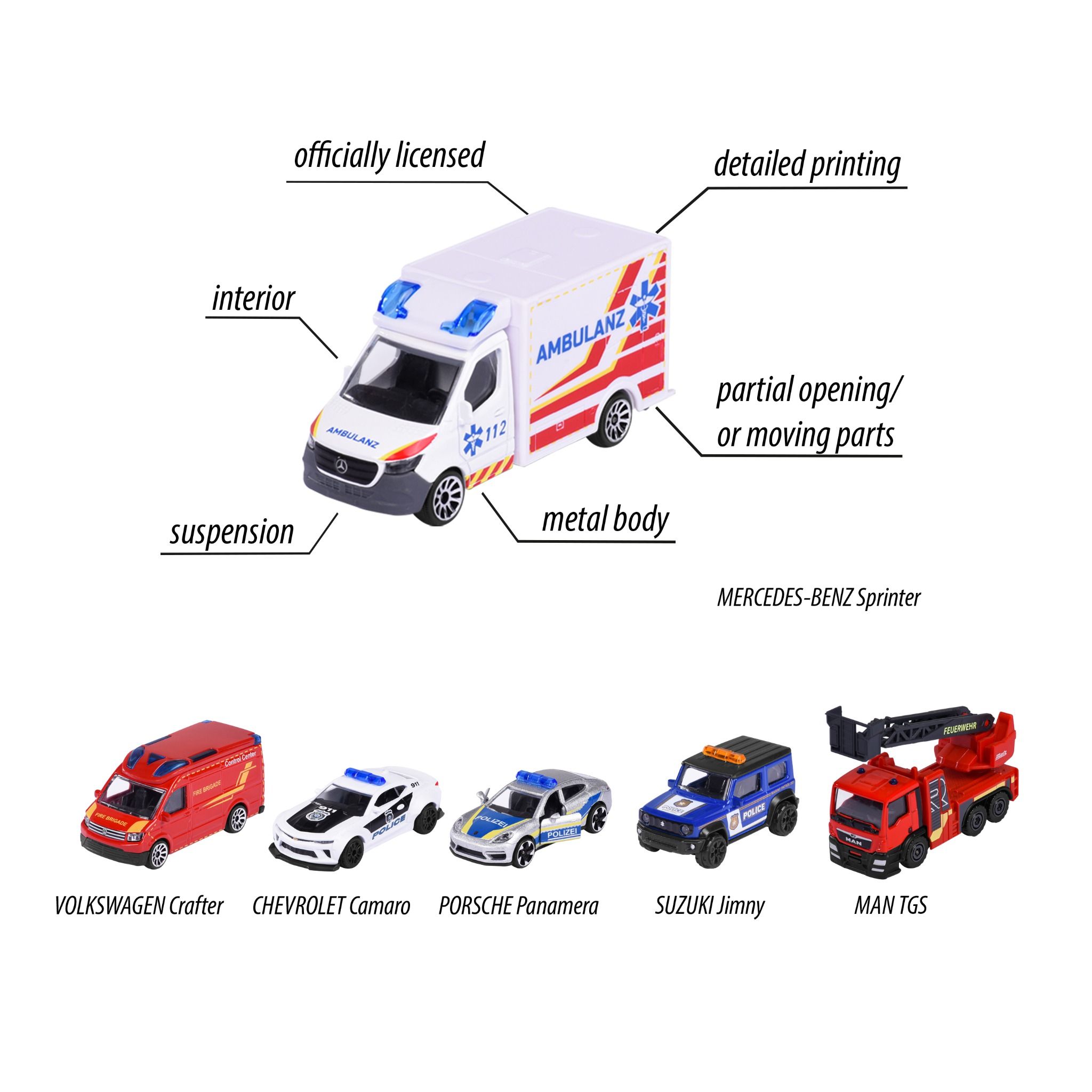212057181038 Xe Mô Hình Cứu Hộ MAJORETTE S.O.S. Cars