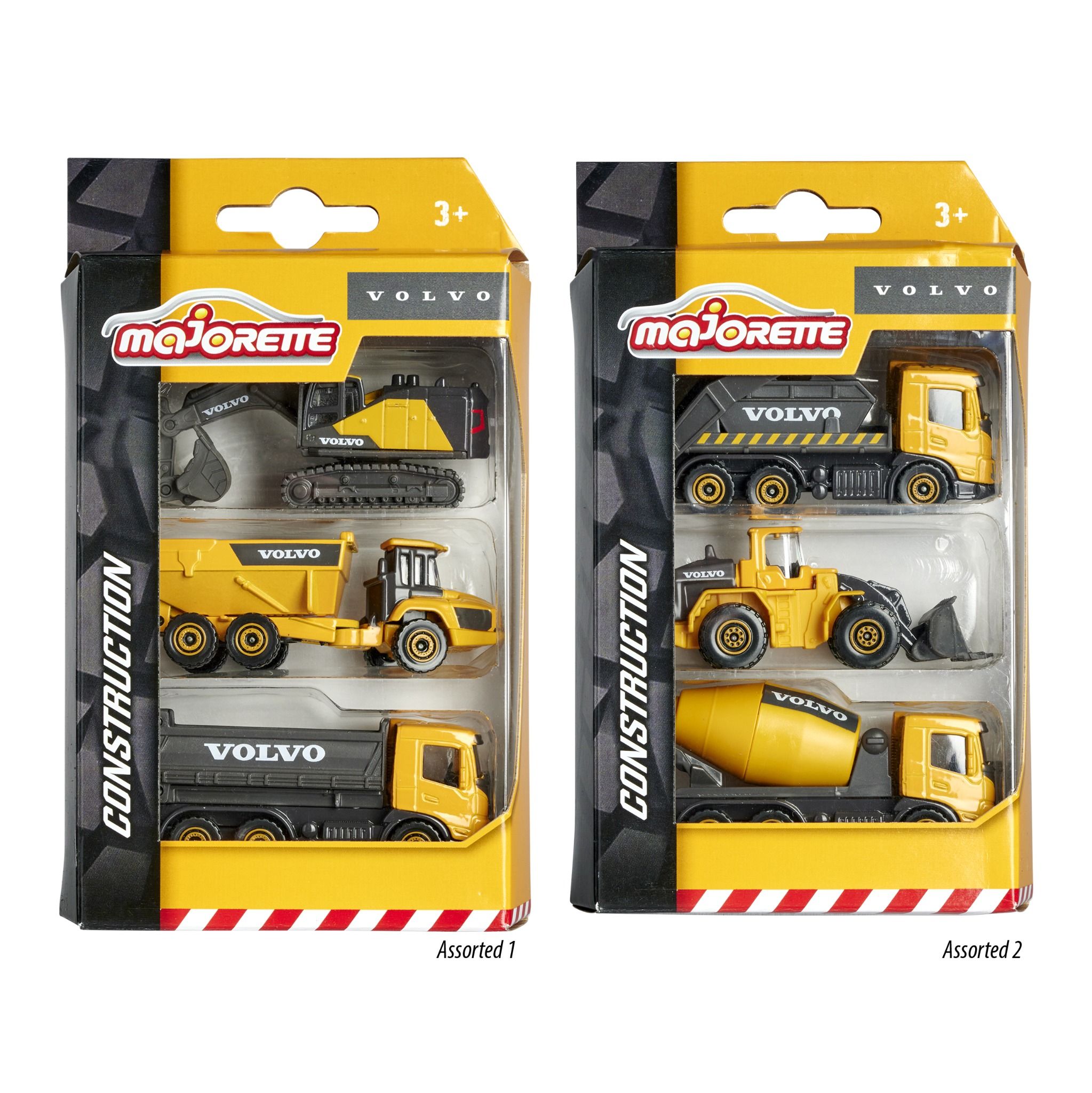 212057284 Bộ 3 Xe Mô Hình Xây Dựng MAJORETTE Volvo 3 Pieces Set
