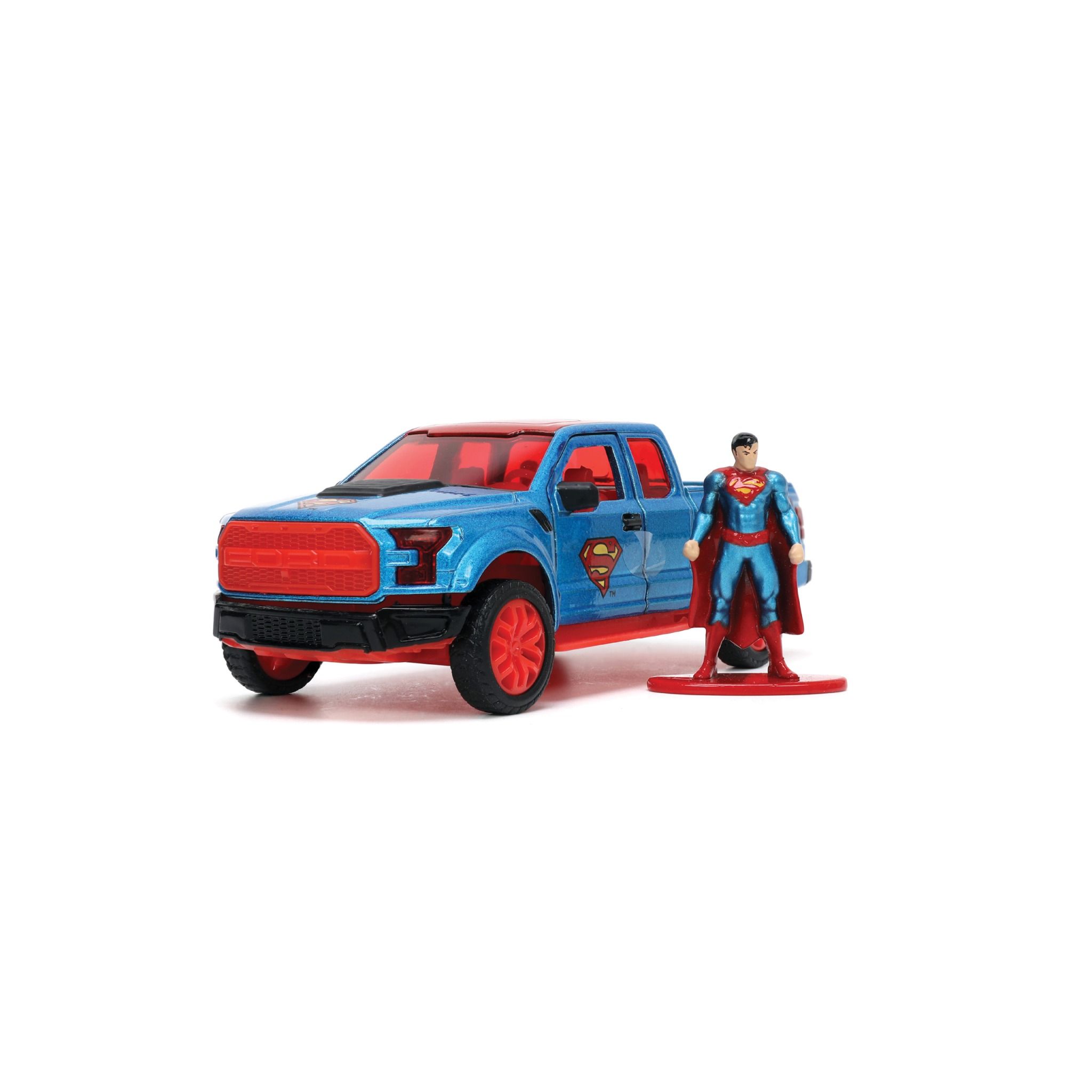 Đồ Chơi Xe Mô Hình JADA TOYS DC Comics Superman Figure & 2017 Ford F-150 Raptor 1:32 Diecast Toys 33092