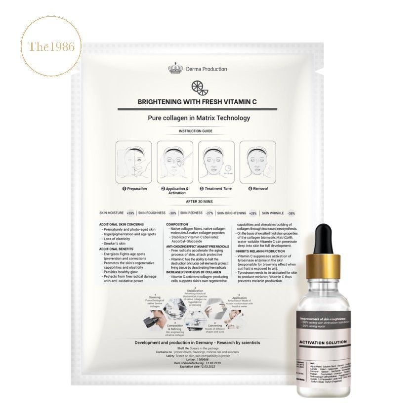 Mặt nạ Bio-Collagen Brightening C Mask dưỡng sáng, đều màu da ( màu vàng)