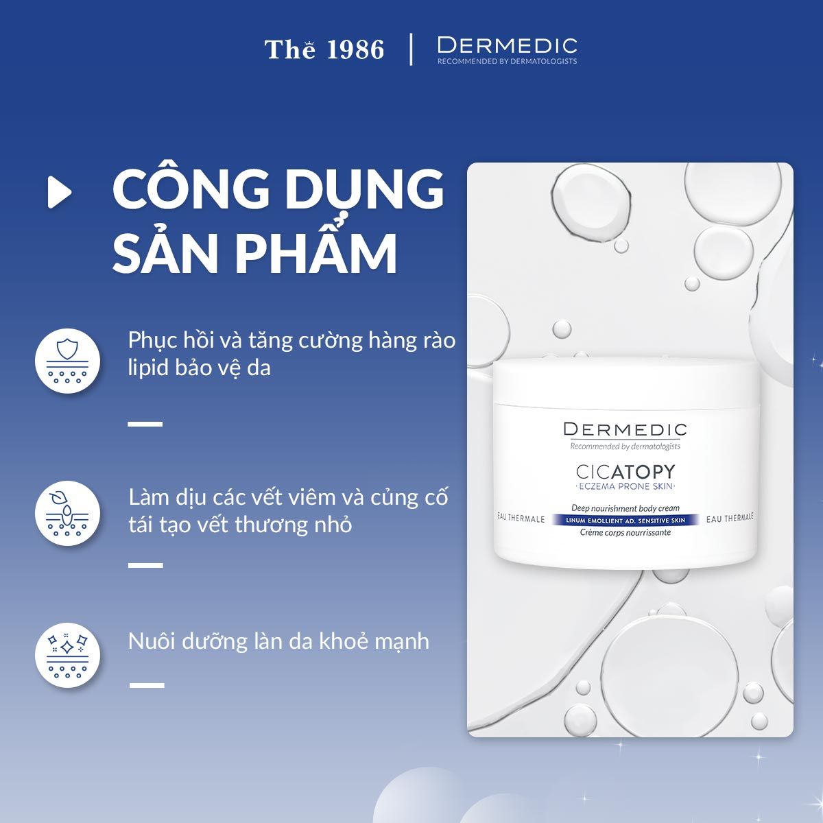  Kem Dưỡng Ẩm Toàn Thân Dermedic Cicatopy Deep Nourishment Body Cream 225ml 