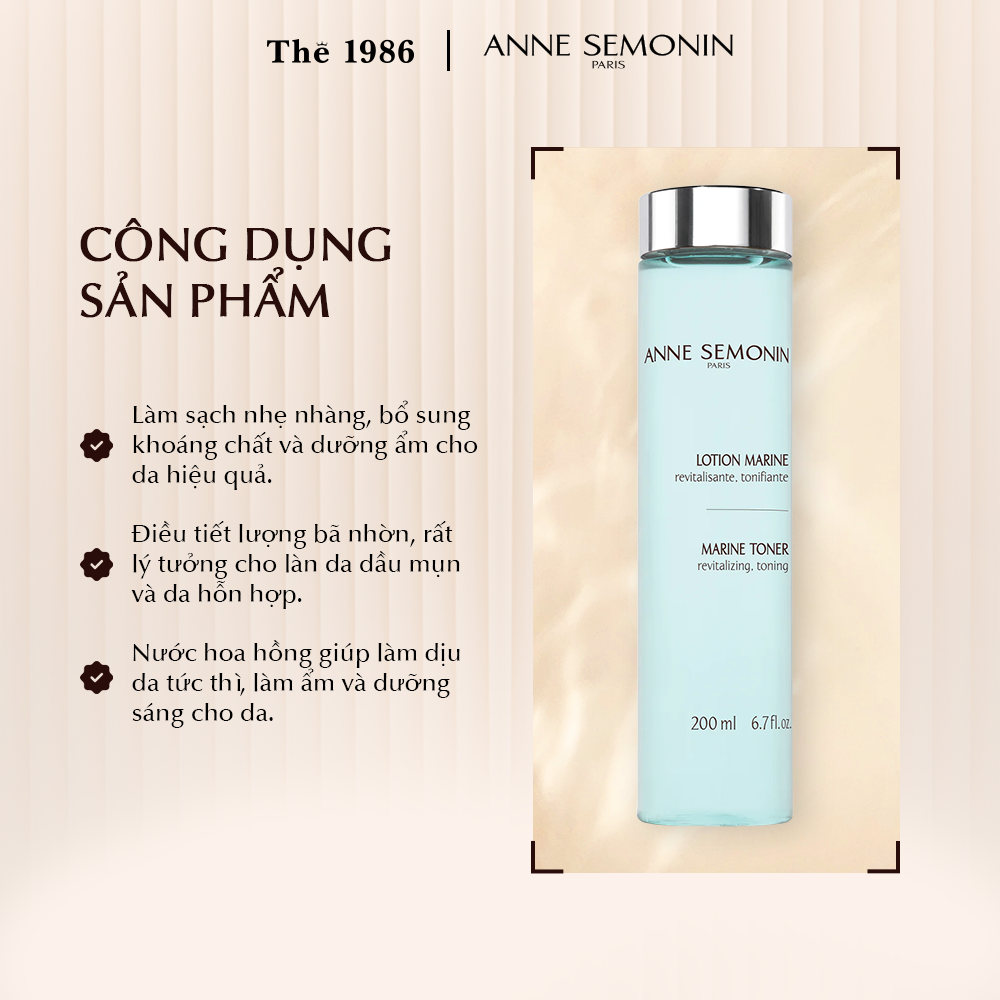  Toner nước biển Anne Semonin Marine Toner 200ml 