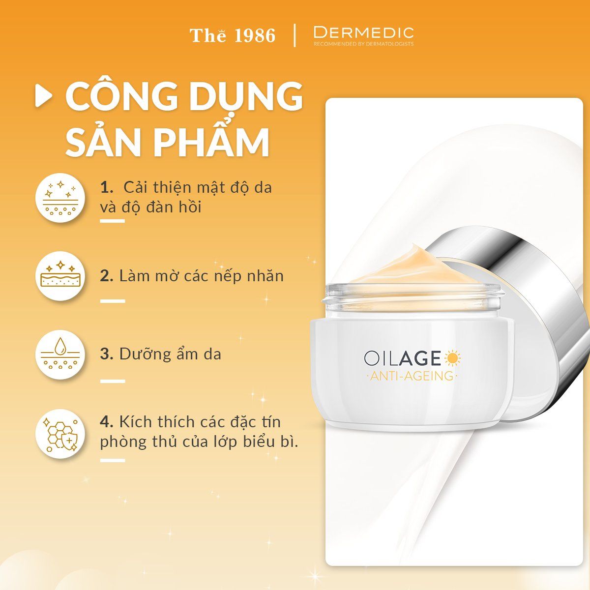  Kem Dưỡng Da Ban Ngày Chống Lão Hóa Dermedic Oilage Nourishing Day Cream Restoring Skin Density 50Ml 