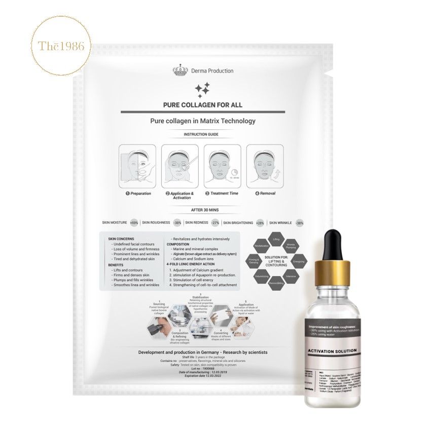 Mặt nạ Bio-Collagen Pure Collagen For All Mask dưỡng da săn chắc ( full face)