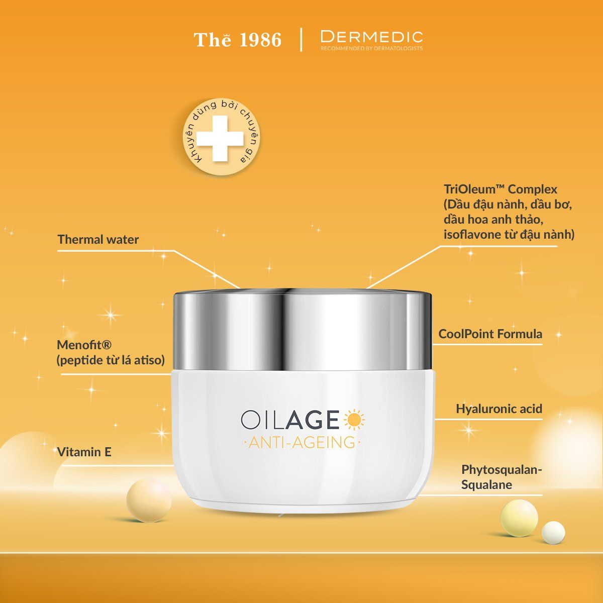  Kem Dưỡng Da Ban Ngày Chống Lão Hóa Dermedic Oilage Nourishing Day Cream Restoring Skin Density 50Ml 