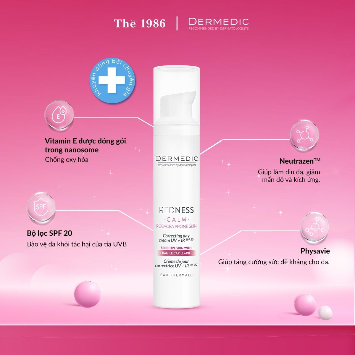  Kem Dưỡng Ban Ngày Da Nhạy Cảm REDNESS Rosacea Prone Skin Correcting Day Cream UV + IR SPF20 