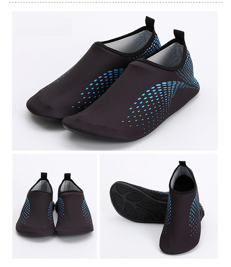 Giày đi biển nam, nữ họa tiết xanh - Adult aqua shoes - SA012-25