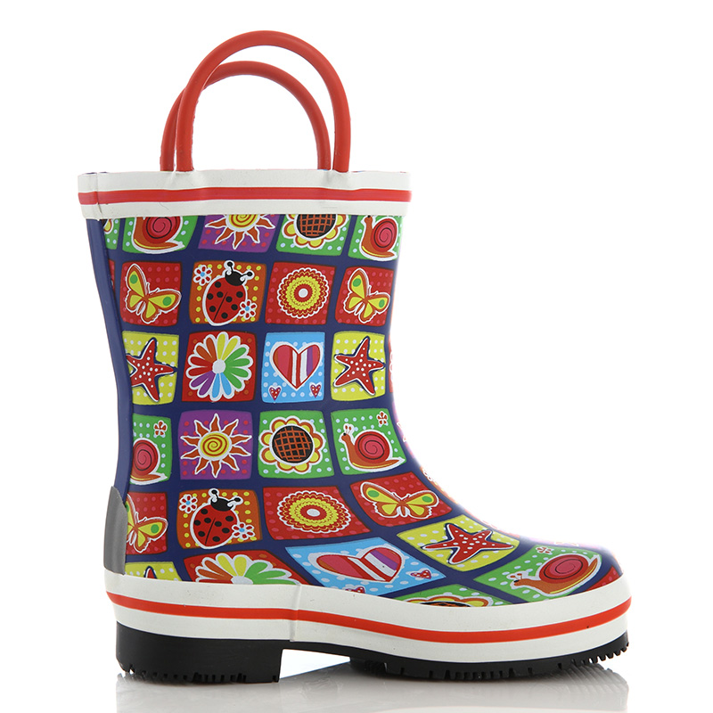 Ủng cao su hình hoa sắc màu - Rubber boots for children - SB021