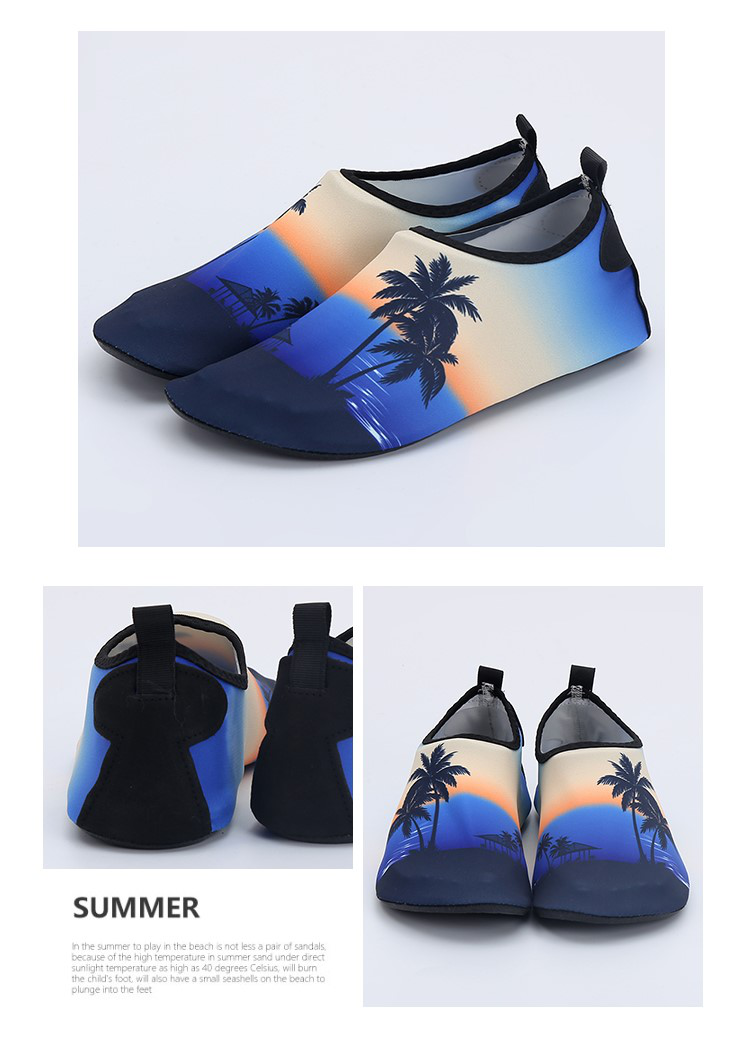 Giày đi biển họa tiết hoàng hôn - Adult water beach shoes - SA056