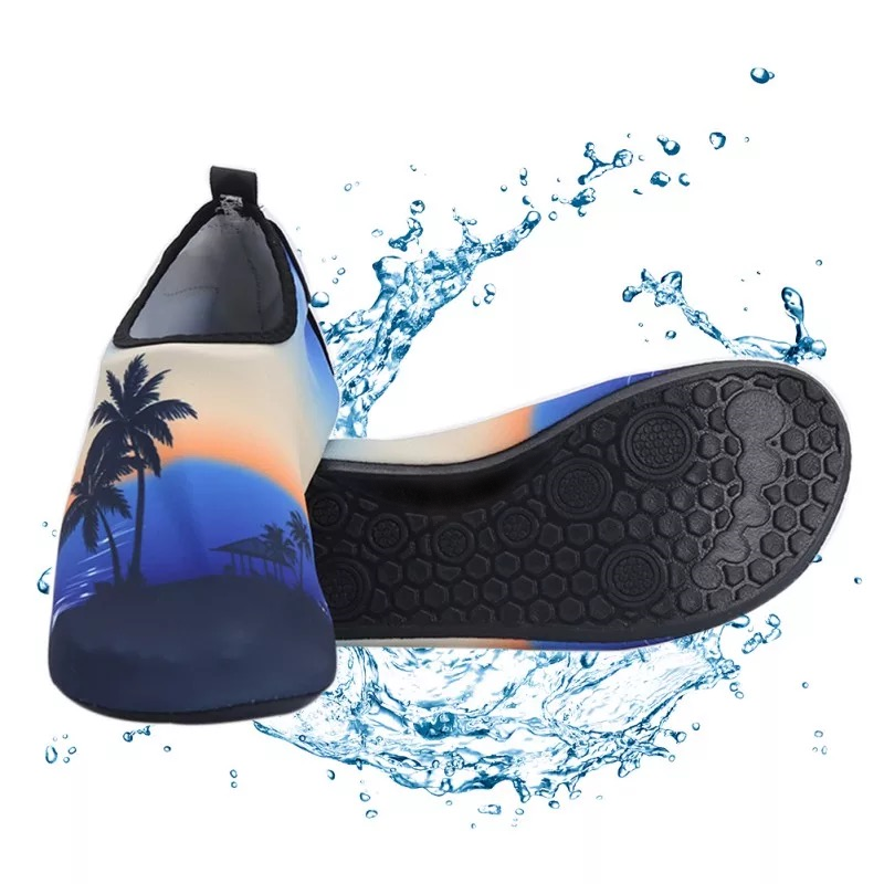 Giày đi biển họa tiết hoàng hôn - Adult water beach shoes - SA056