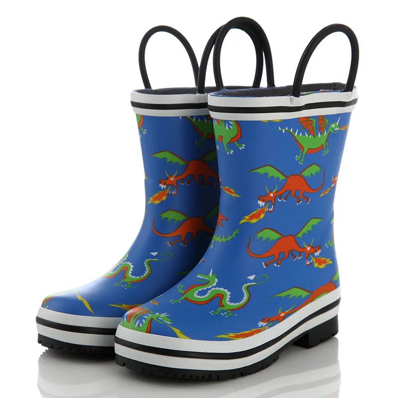 Ủng cao su hình khủng long xanh - Rubber rainboots for children - SB023