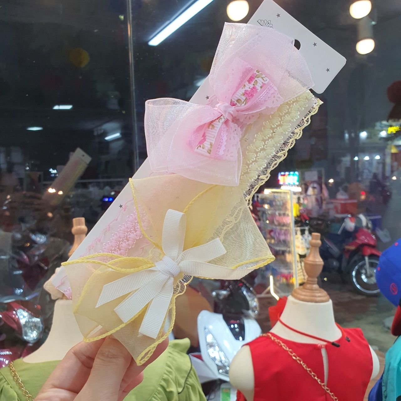 Set 2 băng đô nơ cho bé sơ sinh từ 0 đến 2 tuổi