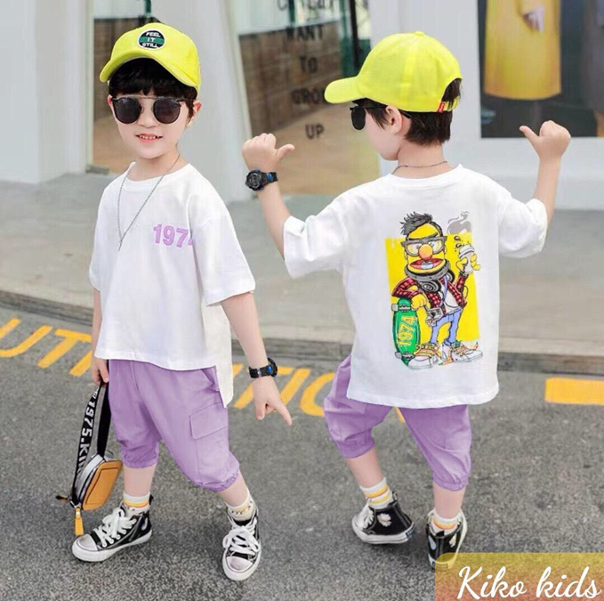 Set quần alibaba hoạt hình bé gái