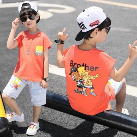 Set jean cọc tay bé trai
