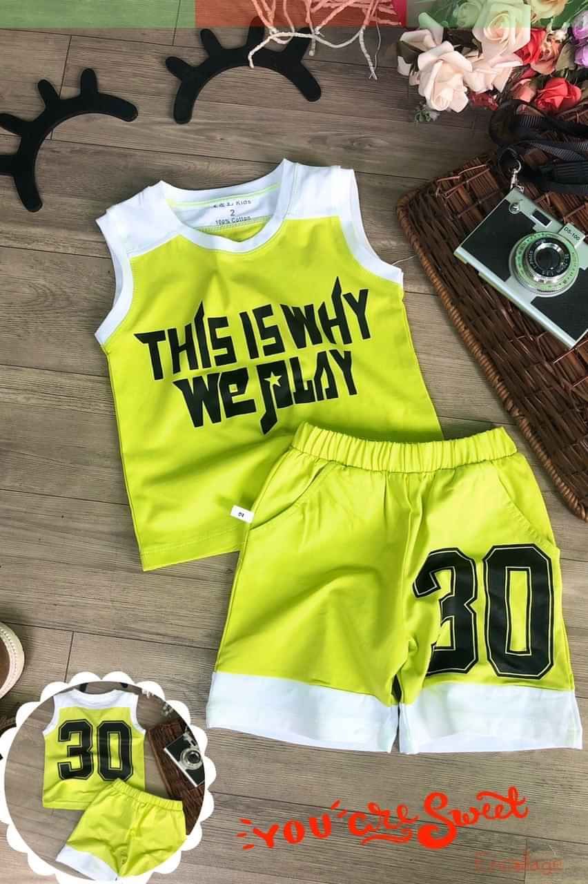 Đồ bộ cọc tay thể thao bé trai