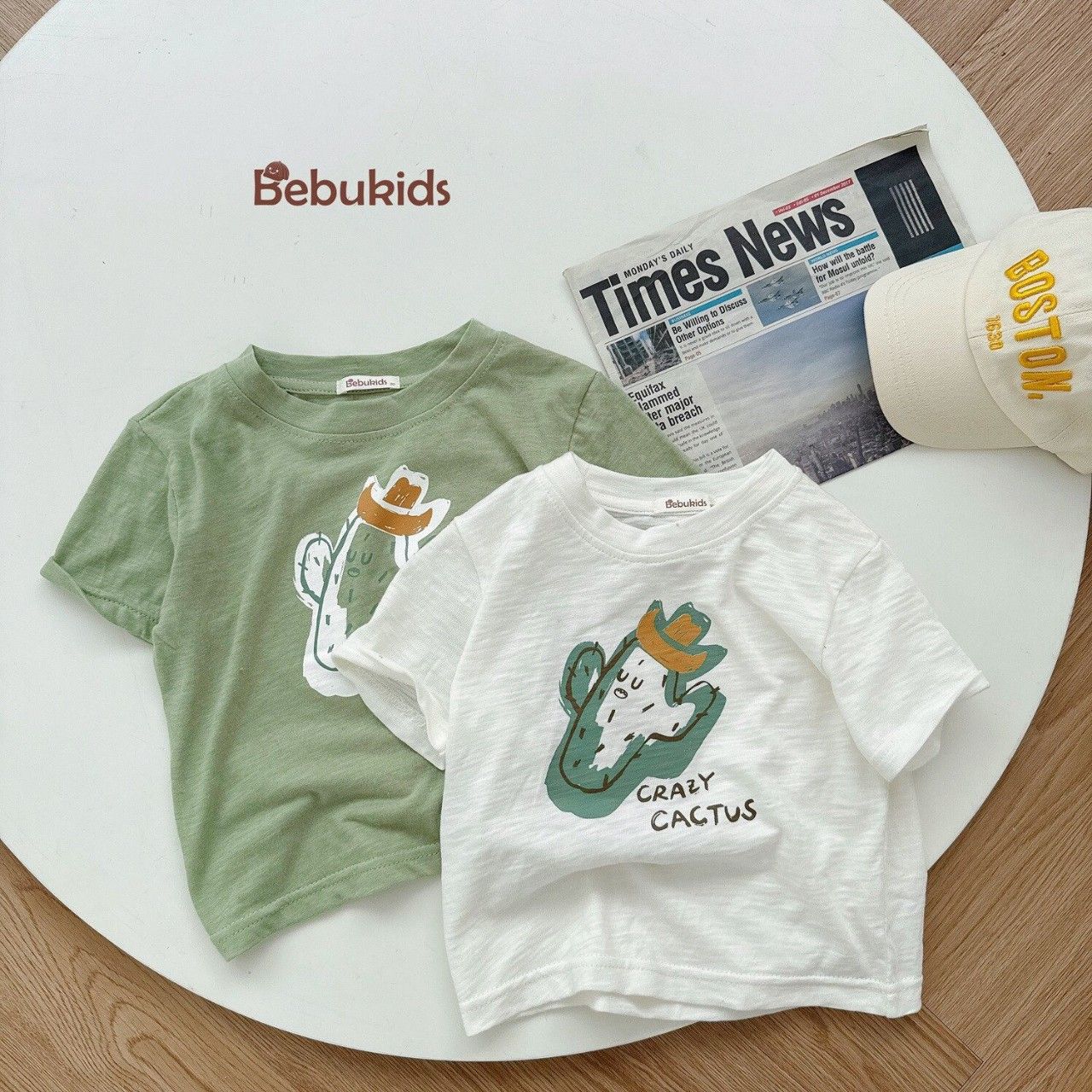 Set bộ bé trai họa tiết xương rồng