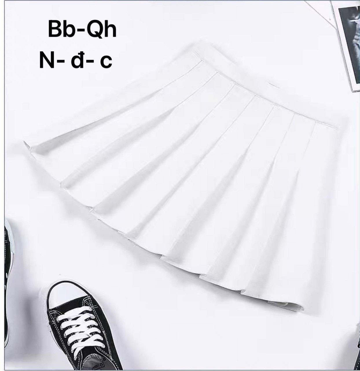 Chân váy xếp ly trắng cho bé từ 35 đến 55kg