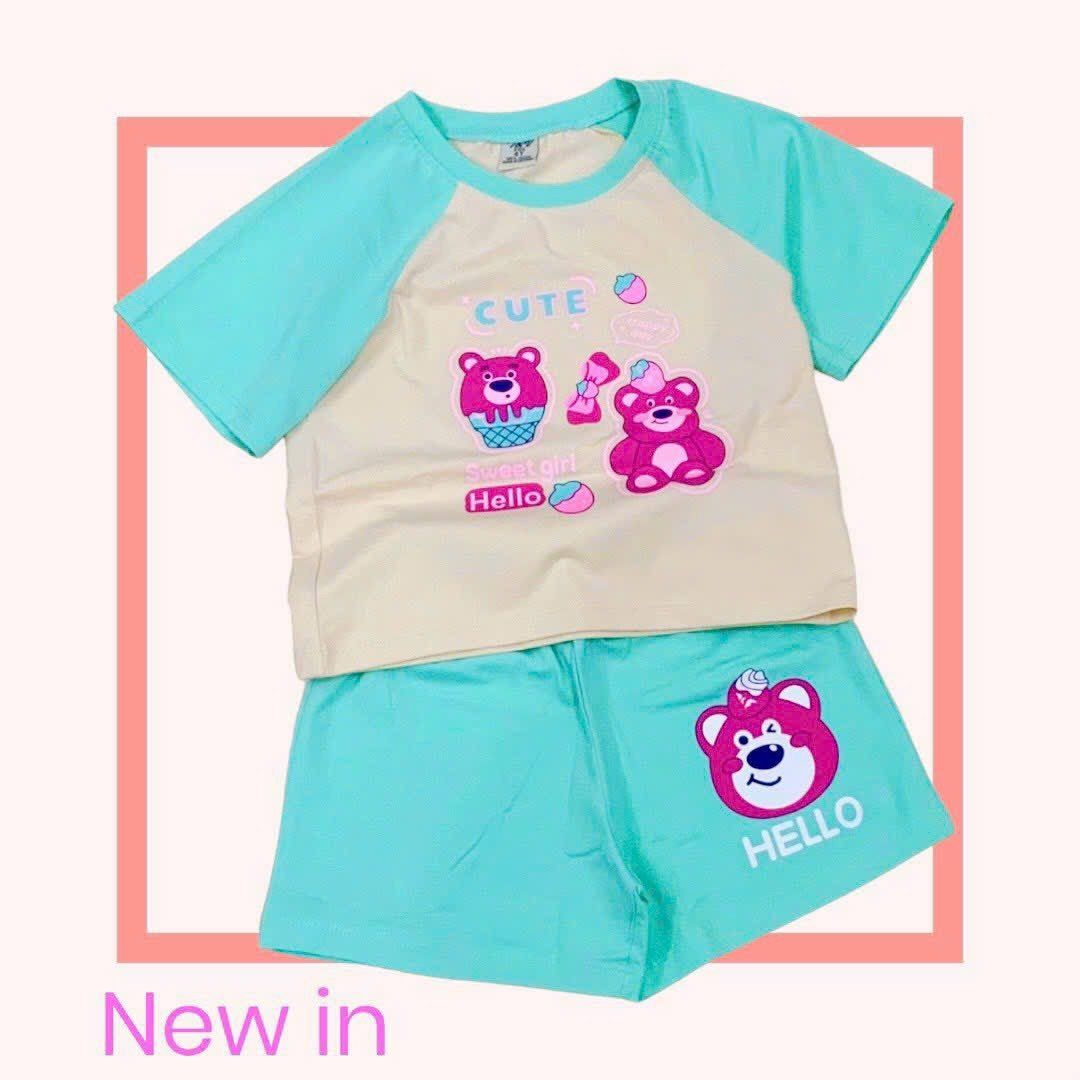 Đồ bộ đùi thun cotton cho bé gái từ 18-30kg