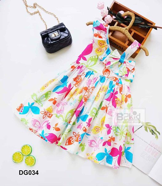 Đầm bướm hai dây bé gái