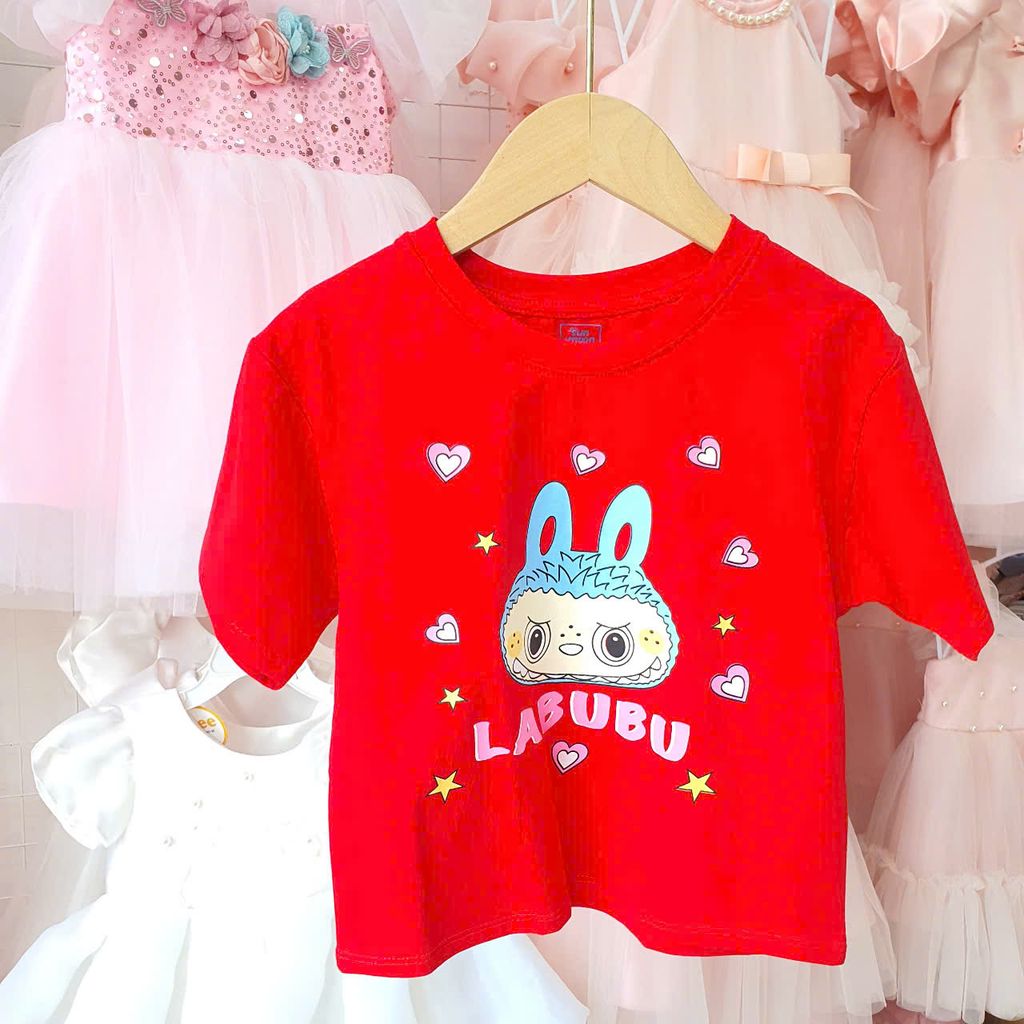 A16_ Áo thun cho bé gái họa tiết labubu siêu dễ thương _ Beekids
