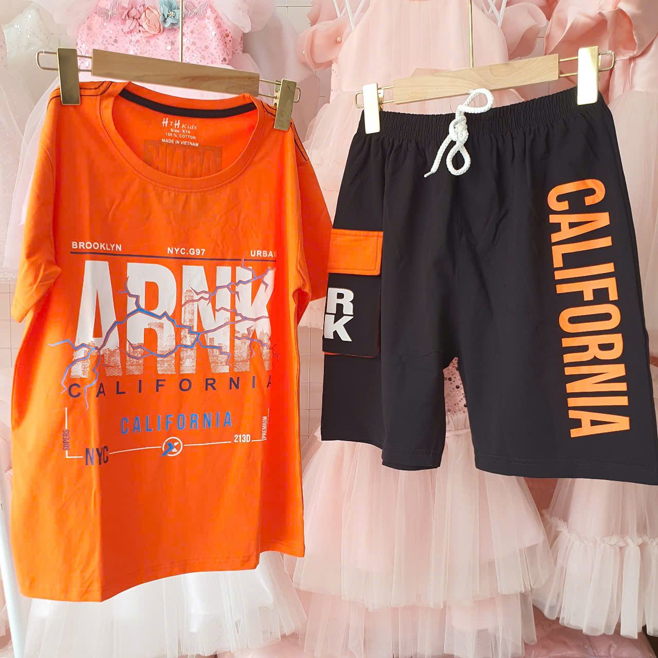 DB30 _ Bộ thun lửng bé trai từ 33kg đến 60kg in chữ ARNK sành điệu _ Beekids