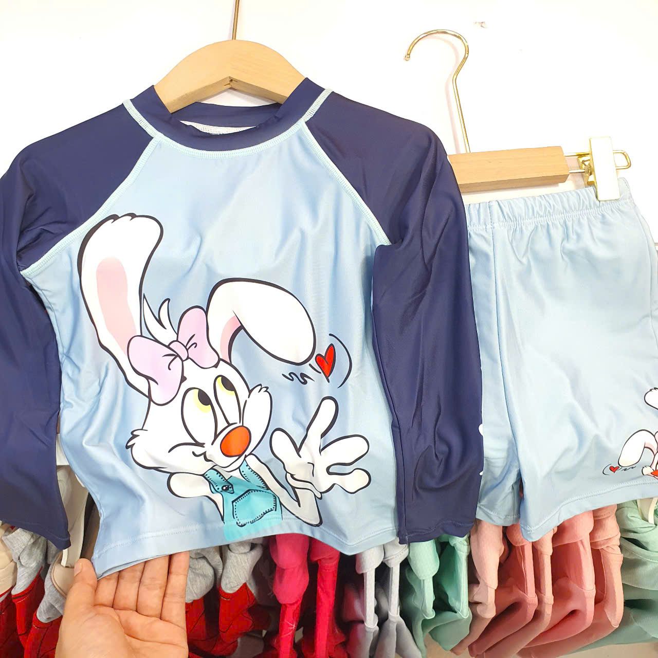 BB11 _ Đồ bơi dài tay bé trai họa tiết thỏ dễ thương _ Beekids