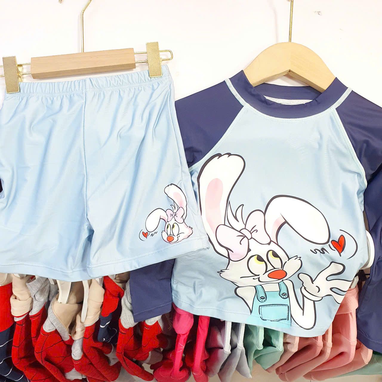 BB11 _ Đồ bơi dài tay bé trai họa tiết thỏ dễ thương _ Beekids