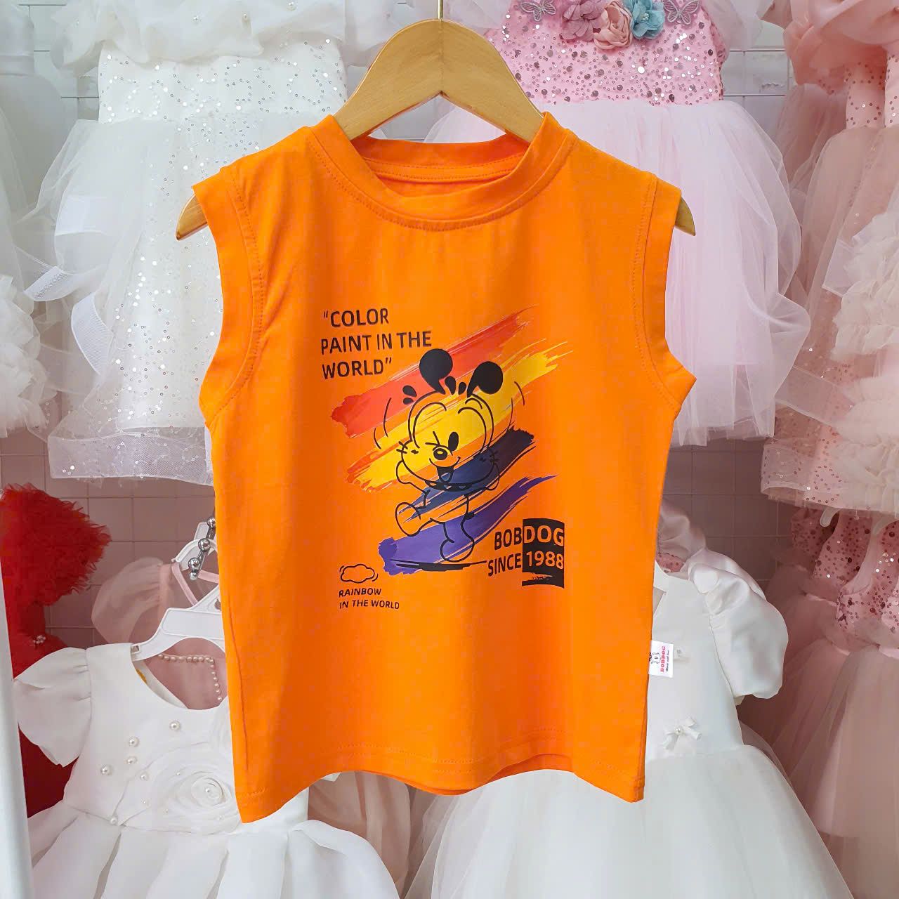 A30 _ Áo ba lỗ cho bé chất thun cotton mềm mát in họa tiết hoạt hình dễ thương _ Beekids