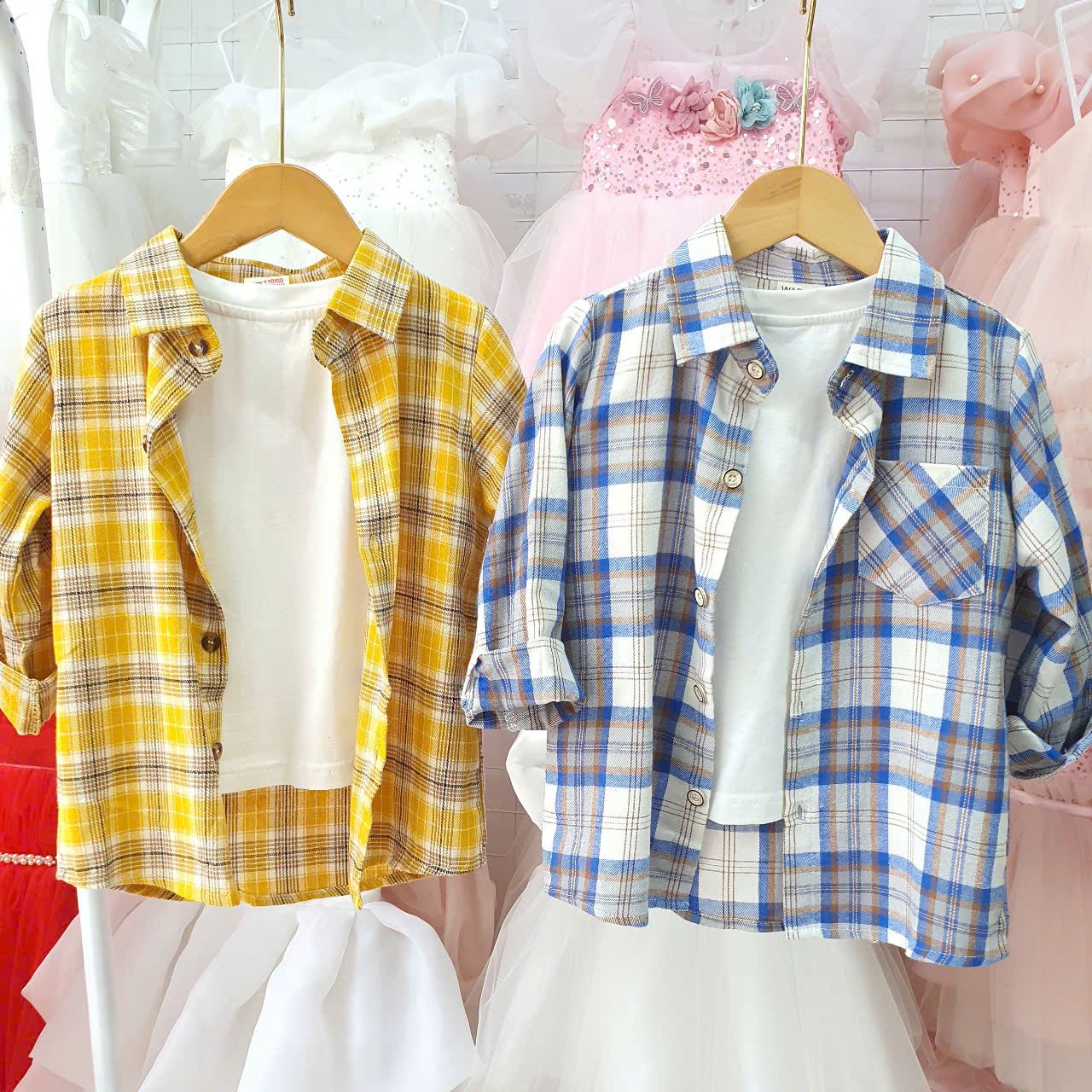 A31 _ Áo sơ mi kẻ caro dài tay cho bé phong cách năng động thời trang _ Beekids