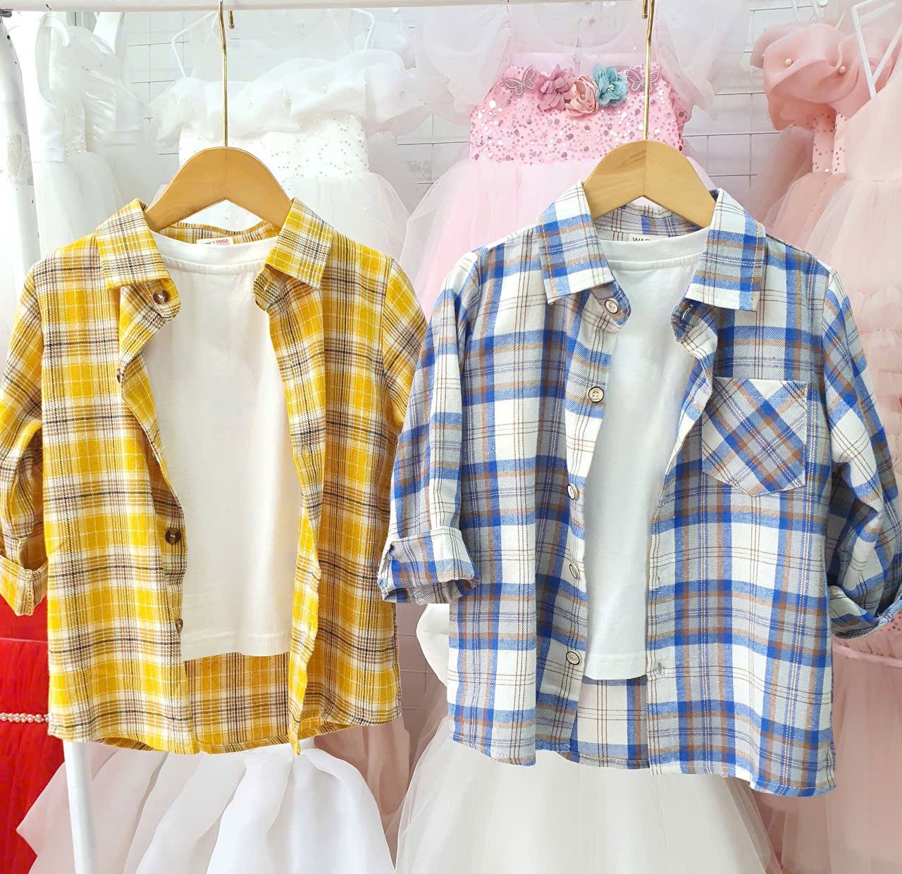 A31 _ Áo sơ mi kẻ caro dài tay cho bé phong cách năng động thời trang _ Beekids