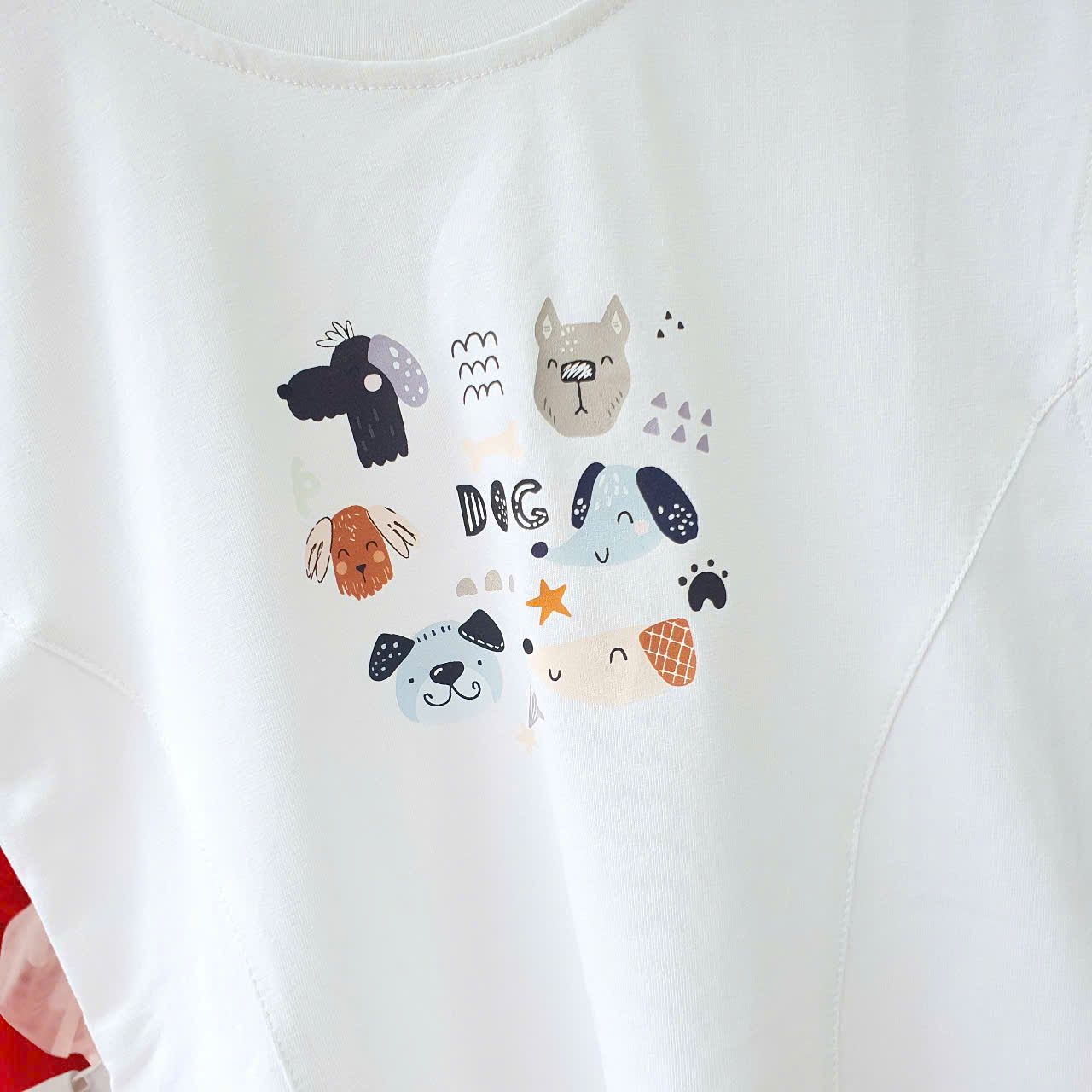 A32 _ Áo thun sát nách cho bé họa tiết các chú cún đáng yêu _ Beekids