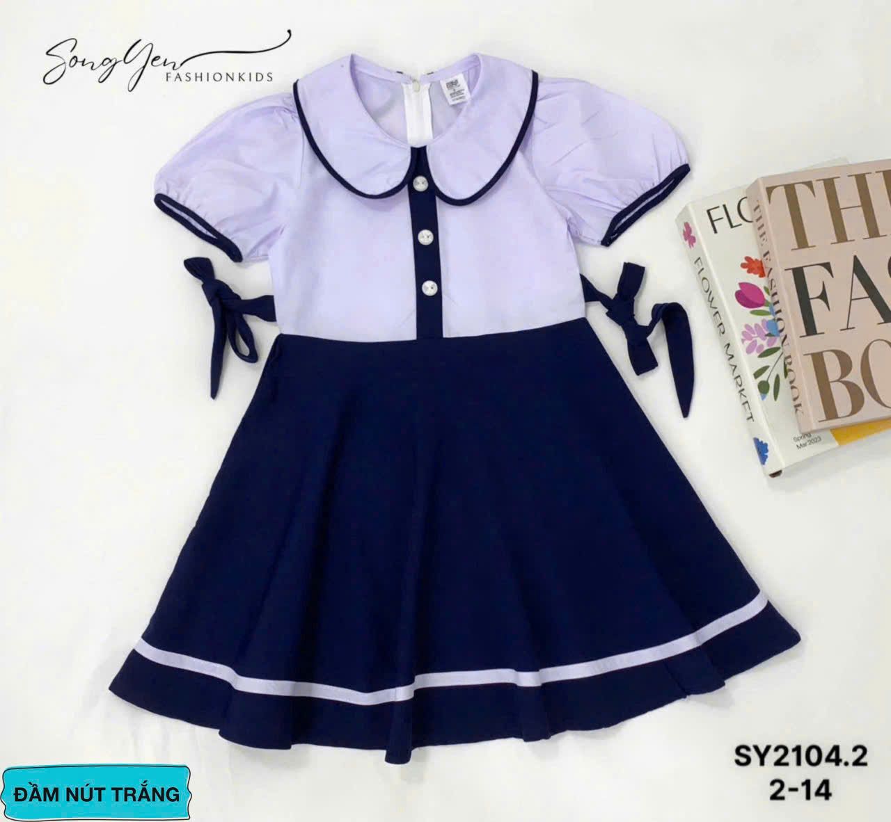 HSV01 _ Đầm học sinh bé gái tiểu học chất mềm mát _ Beekids