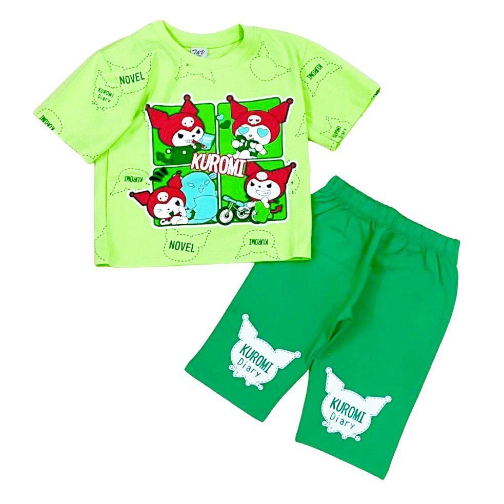Đồ bộ lửng thun cotton bé gái họa tiết Kuromi (18-55kg)