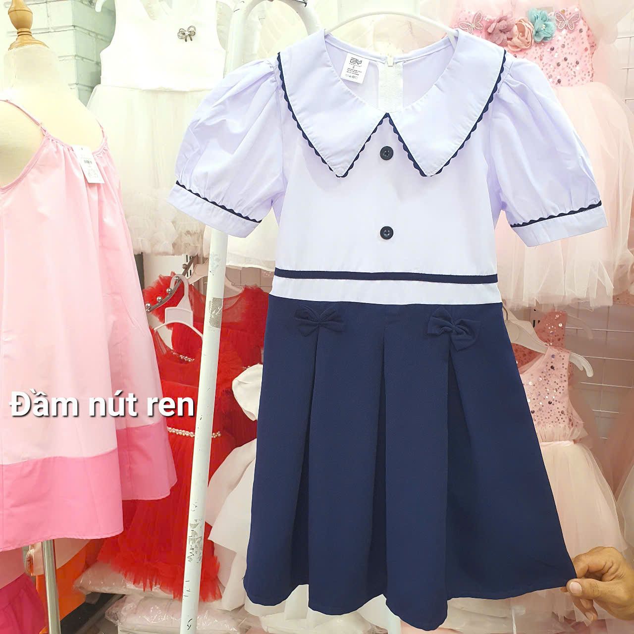 HSV01 _ Đầm học sinh bé gái tiểu học chất mềm mát _ Beekids