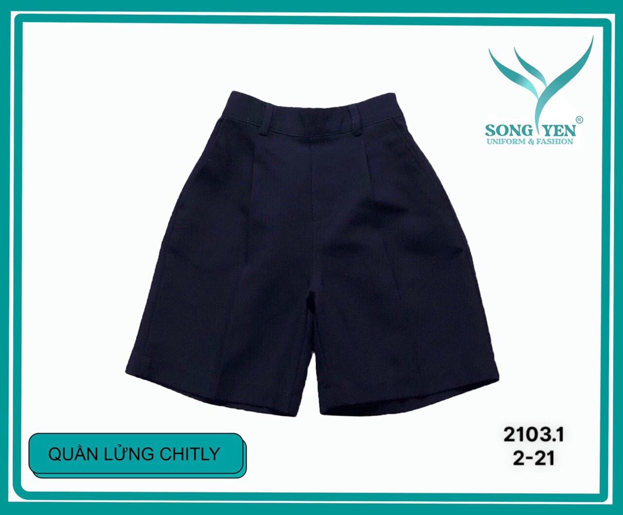 Quần ngắn đồng phục học sinh nam lưng thun 2103