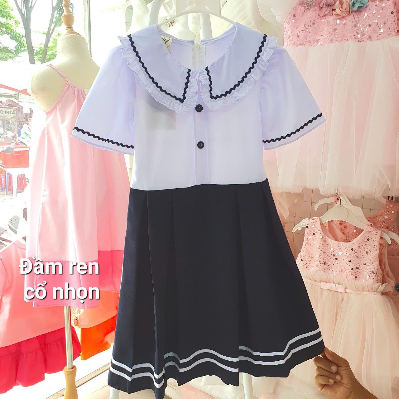 HSV01 _ Đầm học sinh bé gái tiểu học chất mềm mát _ Beekids