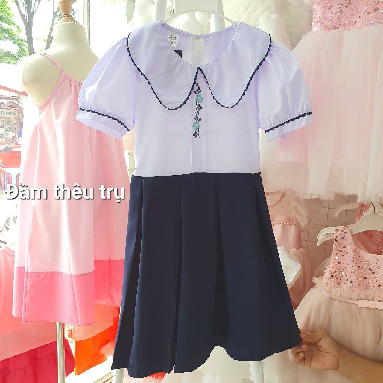HSV01 _ Đầm học sinh bé gái tiểu học chất mềm mát _ Beekids