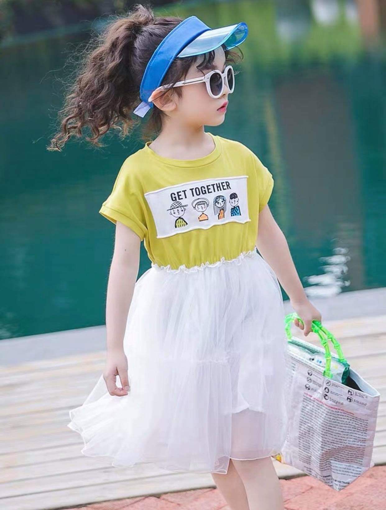 Đầm thun phối lưới GET TOGETHER