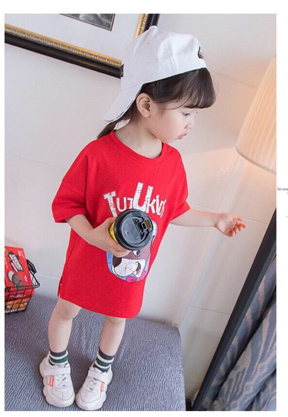 Đầm suông hoạt hình bé gái