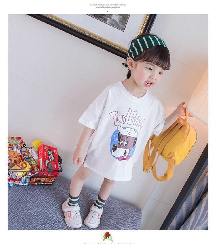 Đầm suông hoạt hình bé gái