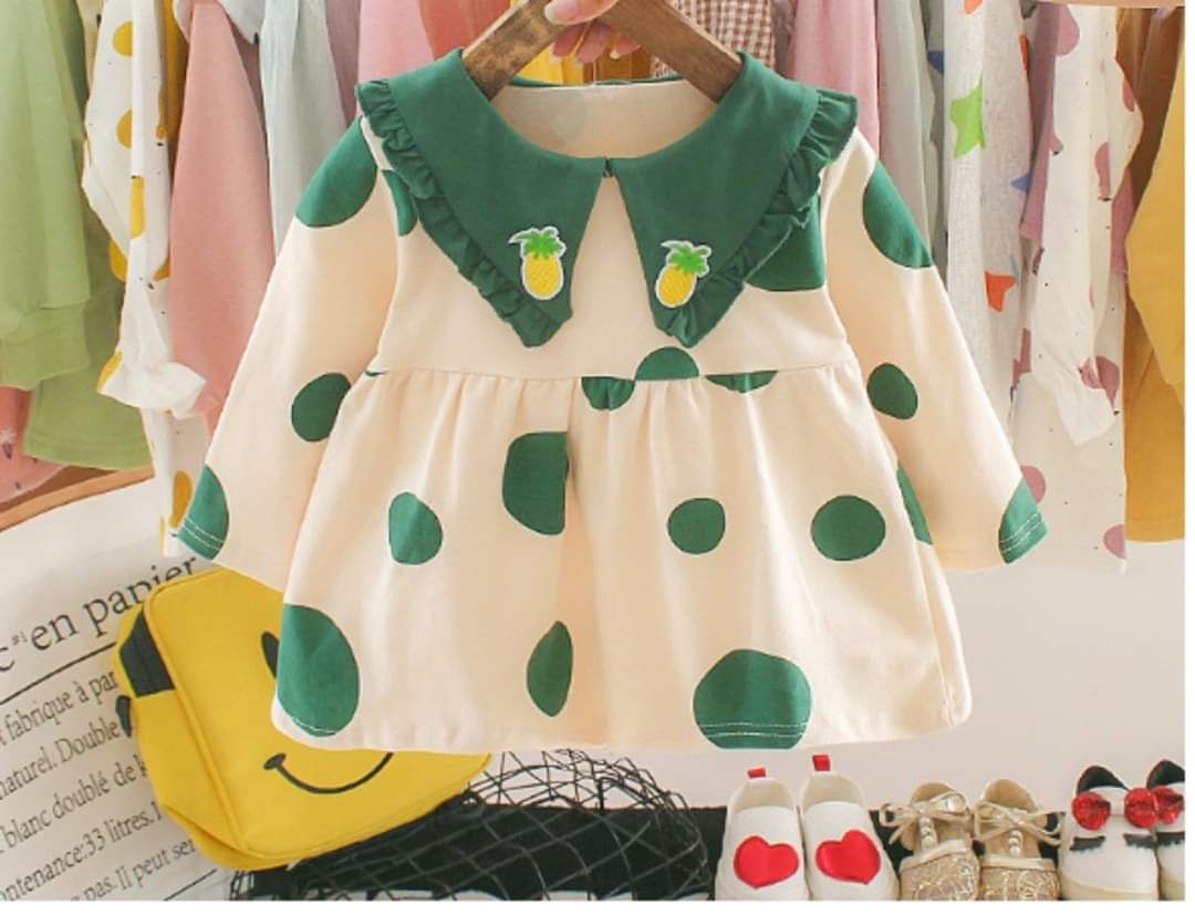 Đầm babydoll chấm bi bé gái